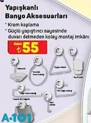 Yapışkanlı Banyo Aksesuarları/Adet