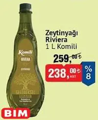 Komili Zeytinyağı Riviera 1 L