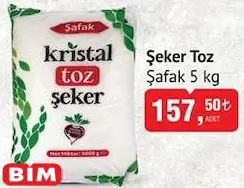 Şafak Toz Şeker 5 Kg