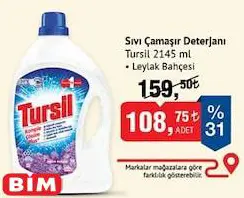 Tursil Sıvı Çamaşır Deterjanı Leylak Bahçesi 2145 Ml