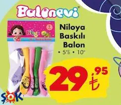 Balonevi Niloya Baskılı Balon