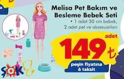 Gokidy Melisa Pet Bakım Ve Besleme Bebek Seti Oyuncak