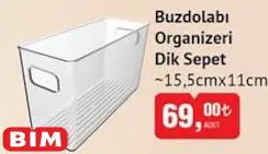 Buzdolabı Organizeri Dik Sepet 15.5cmx11 cm