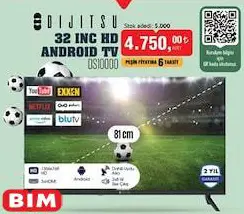 Dijitsu DS10000 32 inç HD Android Tv Akıllı Televizyon