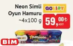 Gokidy Oyuncak Neon Simli Oyun Hamuru 4x100 g