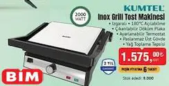 Kumtel Inox Grill Tost Makinesi