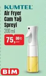 Kumtel Air Fryer Cam Yağ Spreyi 200 ml