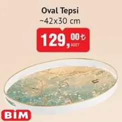 Oval Tepsi 42x30 cm