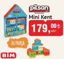 Pilsan Mini Kent 34 Parça Oyuncak