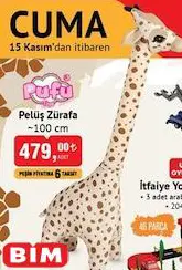 Pufu Pelüş Zürafa 100 cm