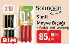 Solingen Simli 3'lü Meyve Bıçağı