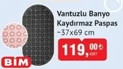 Vantuzlu Banyo Kaydırmaz Paspas 37x69 cm