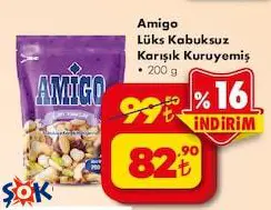 Amigo Lüks Kabuksuz Karışık Kuruyemiş 200 G