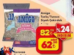 Amigo Siyah Çekirdek Çeşitleri 1 Kg