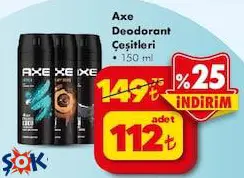 Axe Deodorant Çeşitleri 150 Ml