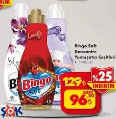 Bingo Soft Konsantre Yumuşatıcı 1440 Ml Çeşitleri