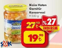 Bizim Vatan Garnitür Konservesi 560 G