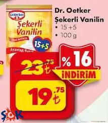 Dr.Oetker Şekerli Vanilin 15+5 100 G