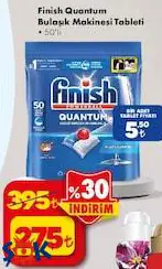 Finish Quantum Bulaşık Makinesi Tableti 50'Li