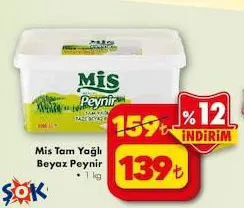 Mis Tam Yağlı Beyaz Peynir 1 Kg