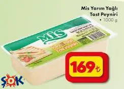 Mis Yarım Yağlı Tost Peyniri 1000 G