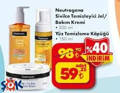 Neutrogena Sivilce Temizleyici Jel/Bakım Kremi 200 Ml/Yüz Temizleme Köpüğü 150 Ml