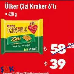 Ülker Çizi Kraker 6'Lı 420 G