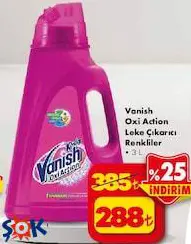 Vanish Oxi Action Leke Çıkarıcı Renkliler 3 L