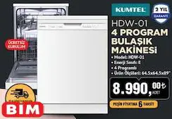 Kumtel 4 Program Bulaşık Makinesi