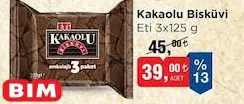 Eti Kakaolu Bisküvi 3X125 G