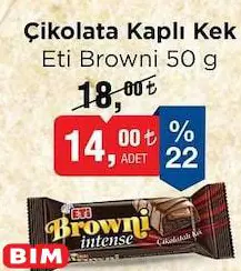 Eti Browni Çikolata Kaplı Kek 50 G