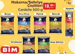 Cardella Makarna/Şehriye Çeşitleri 500 G