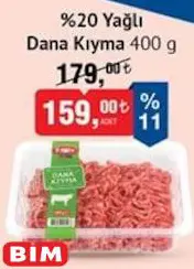 Emin %20 Yağlı Dana Kıyma 400 G