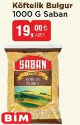 Saban Köftelik Bulgur 1000 G