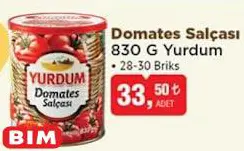 Yurdum Domates Salçası 830 G