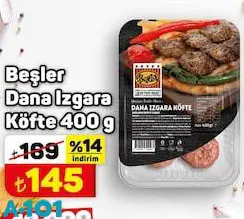 Beşler Dana Izgara Köfte 400 G