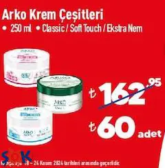 Arko Krem Çeşitleri 250 Ml