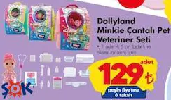 Gokidy Oyuncak Dollyland Minkie Çantalı Pet Veteriner Seti