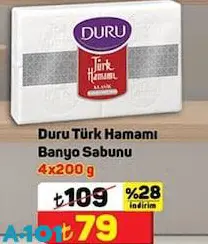 Duru Türk Hamamı Banyo Sabunu 4x200 g