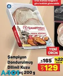 Şampiyon Dondurulmuş Dilimli Kuzu Kokoreç 200 g