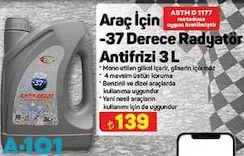 Araç İçin -37 Derece Radyatör Antifrizi 3 l