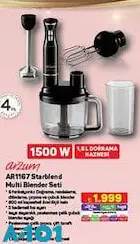 Arzum AR1167 Starblend Multi Blender Seti 1500 W