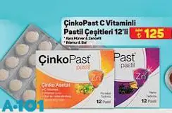 Çinkopast C Vitaminli Pastil Çeşitleri 12'li