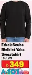 Erkek Scuba Bisiklet Yaka Sweatshirt