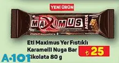 Eti Maximus Yer Fıstıklı Karamelli Nuga Bar Çikolata 80 g