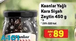 Kaanlar Yağlı Kara Siyah Zeytin 450 g