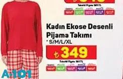 Kadın Ekose Desenli Pijama Takımı