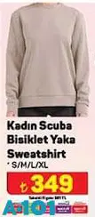 Kadın Scuba Bisiklet Yaka Sweatshirt