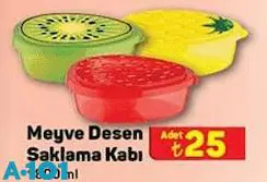 Meyve Desen Saklama Kabı 800 ml