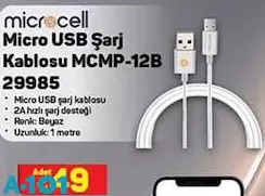 Microcell MCMP-12B 29985 Şarj Kablosu